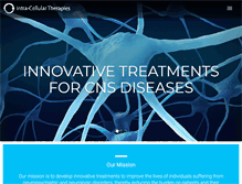 Tablet Screenshot of intracellulartherapies.com